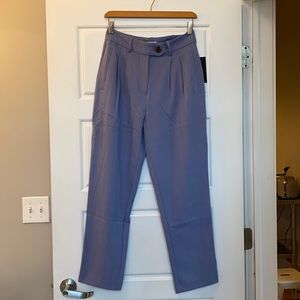 Cropped light blue cigarette pants
